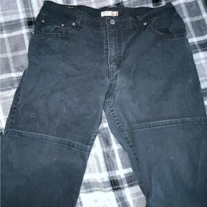 Levi's Black Cargo Pants with Denim Texture